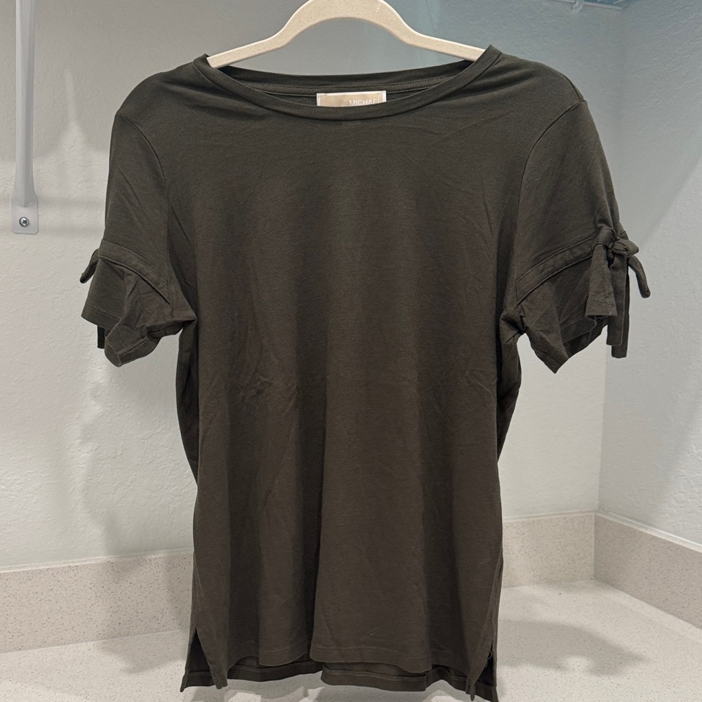 Michael Kors Army Green Short Sleeve Top